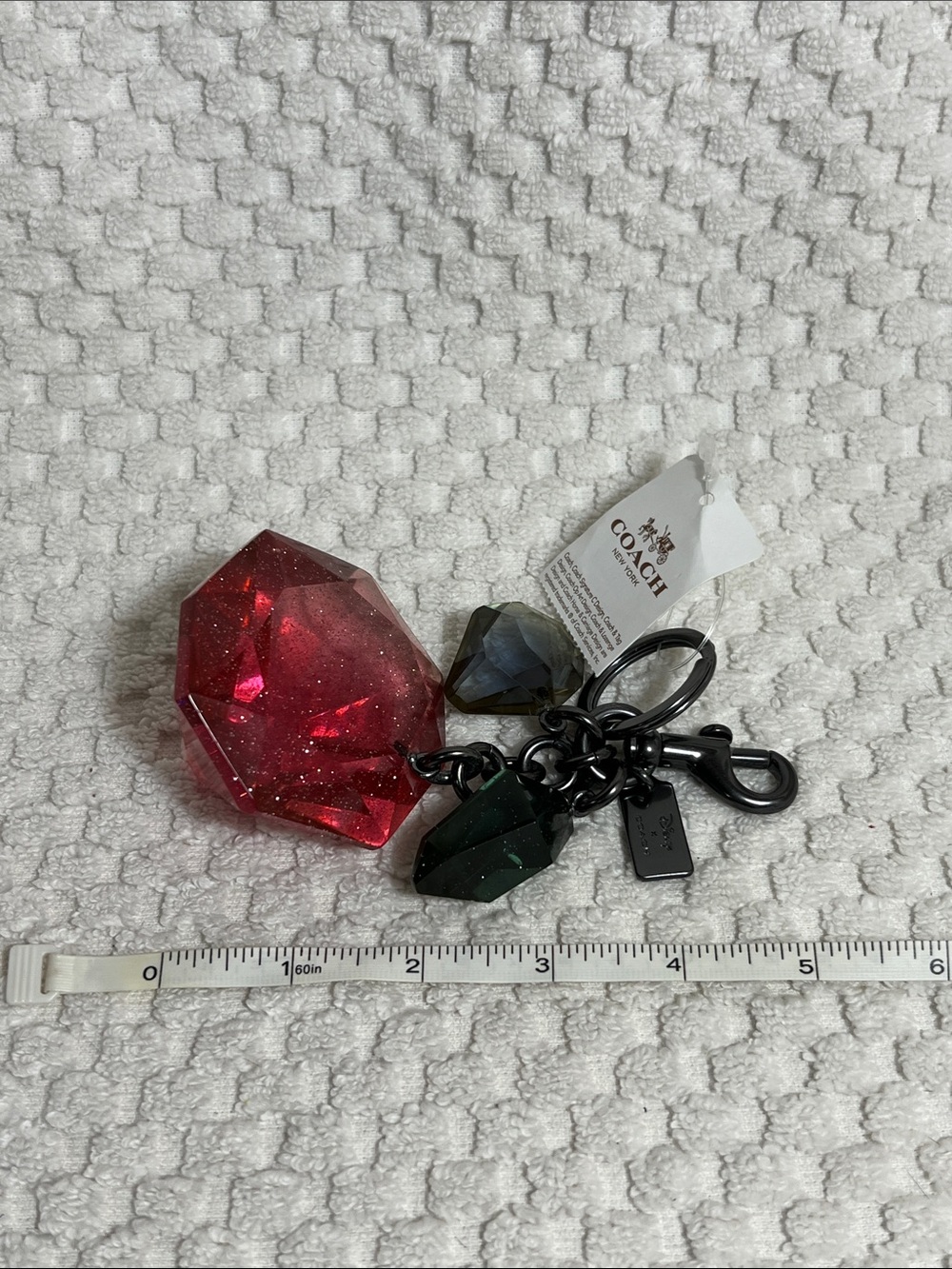 Coach X Disney Snow White Gem Stones Bag Charm Keychain